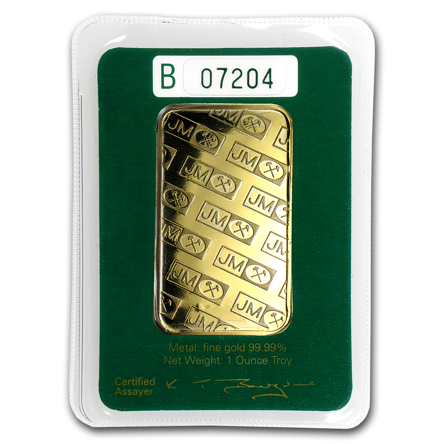 1 oz Gold Bar - Johnson Matthey (Random Vintage Design, In 1 oz Gold Bar - Johnson Matthey (Random Vintage Design, In